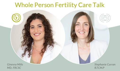 Dr Ginevra Mills MD (Reproductive Endocrinologist in Infertility) Stephanie Curran R.TCM.P (Fertility Acupuncturist and certified Mindfulness Based Stress Reduction instructor)